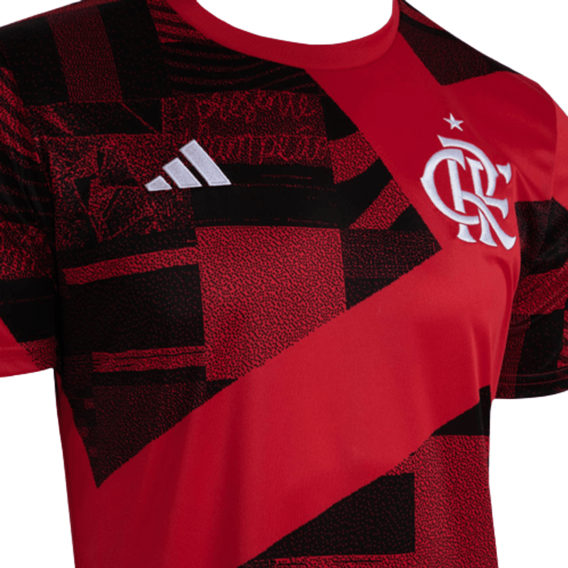 Camisa CR Flamengo Pré Jogo 2023/24 Vermelha - Modelo Torcedor