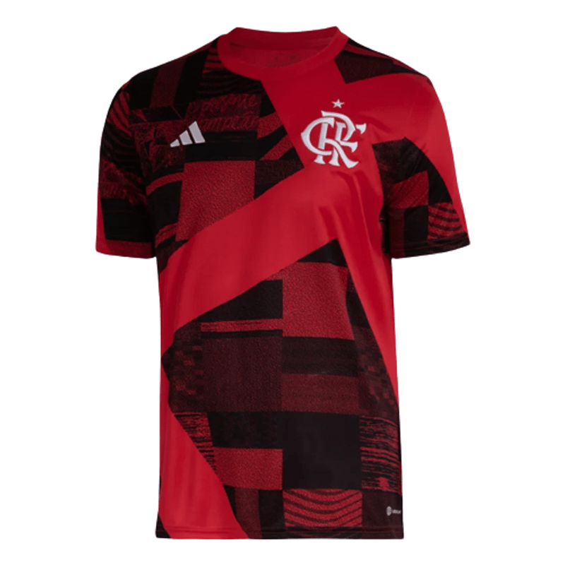 Camisa CR Flamengo Pré Jogo 2023/24 Vermelha - Modelo Torcedor