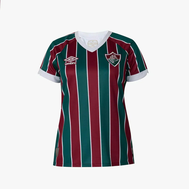 Camisa Feminina Fluminense ll 2023/24 Tricolor - Modelo Baby Look