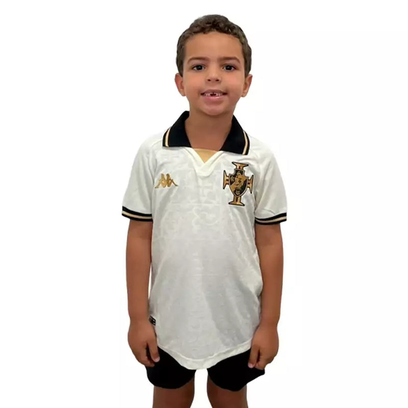 Conjunto Infantil Vasco lll 2022/23 Off-White - Modelo Torcedor