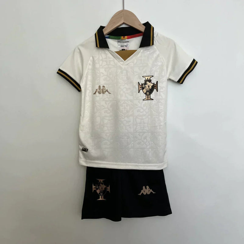 Conjunto Infantil Vasco lll 2022/23 Off-White - Modelo Torcedor