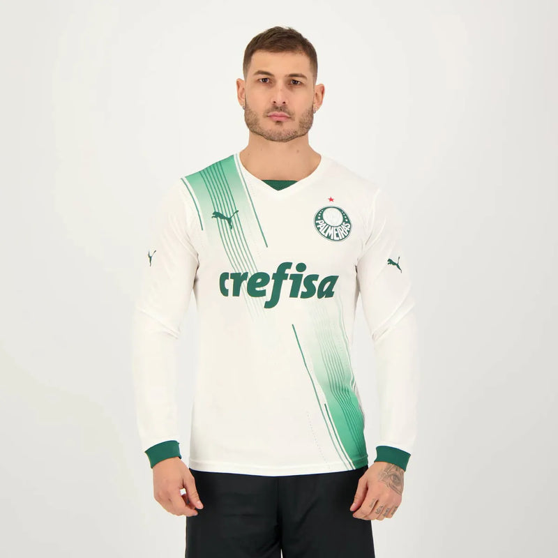 Camisa Manga Longa Palmeras ll 2023/24 Branca - Modelo Torcedor