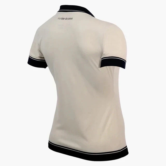 Camisa Feminina Corinthians Manto 2023/24 Bege - Modelo Baby Look