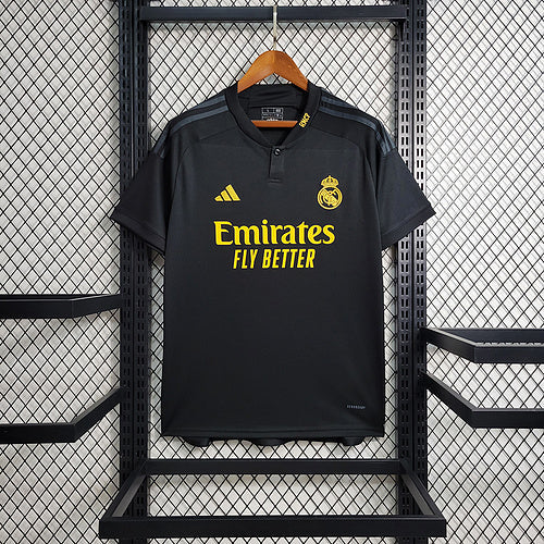 Camisa Real Madrid lll 2023/24 Preta - Modelo Torcedor