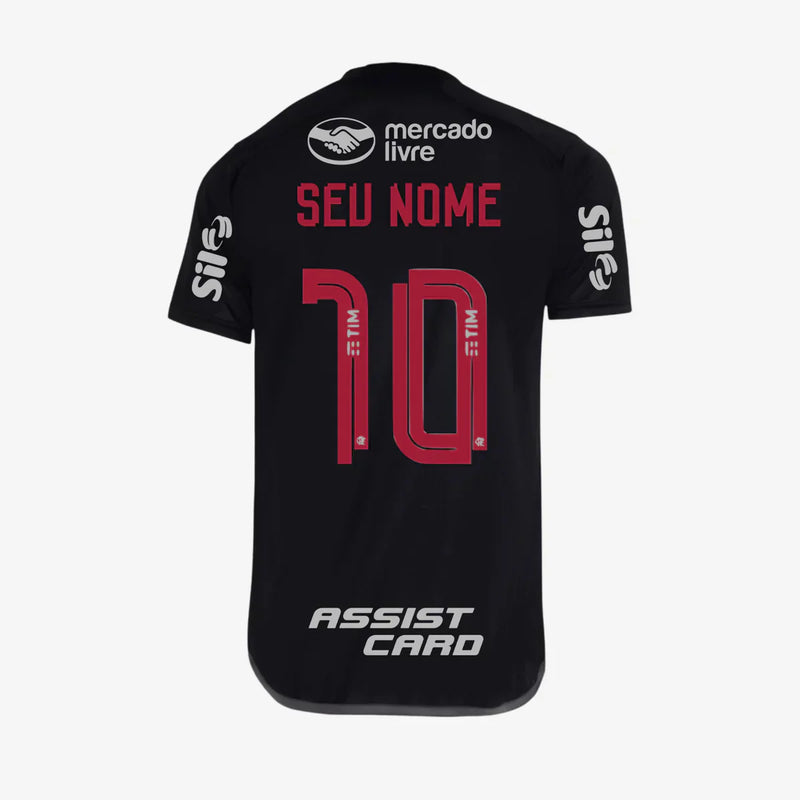 Camisa CR Flamengo c/ Patrocínios lll 2023/24 Preta - Modelo Torcedor