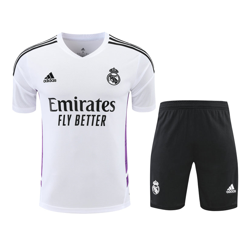 Conjunto Manga Real Madrid Treino - Modelo Torcedor