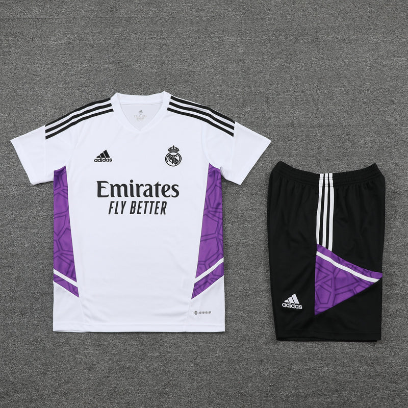 Conjunto Manga Real Madrid Treino - Modelo Torcedor