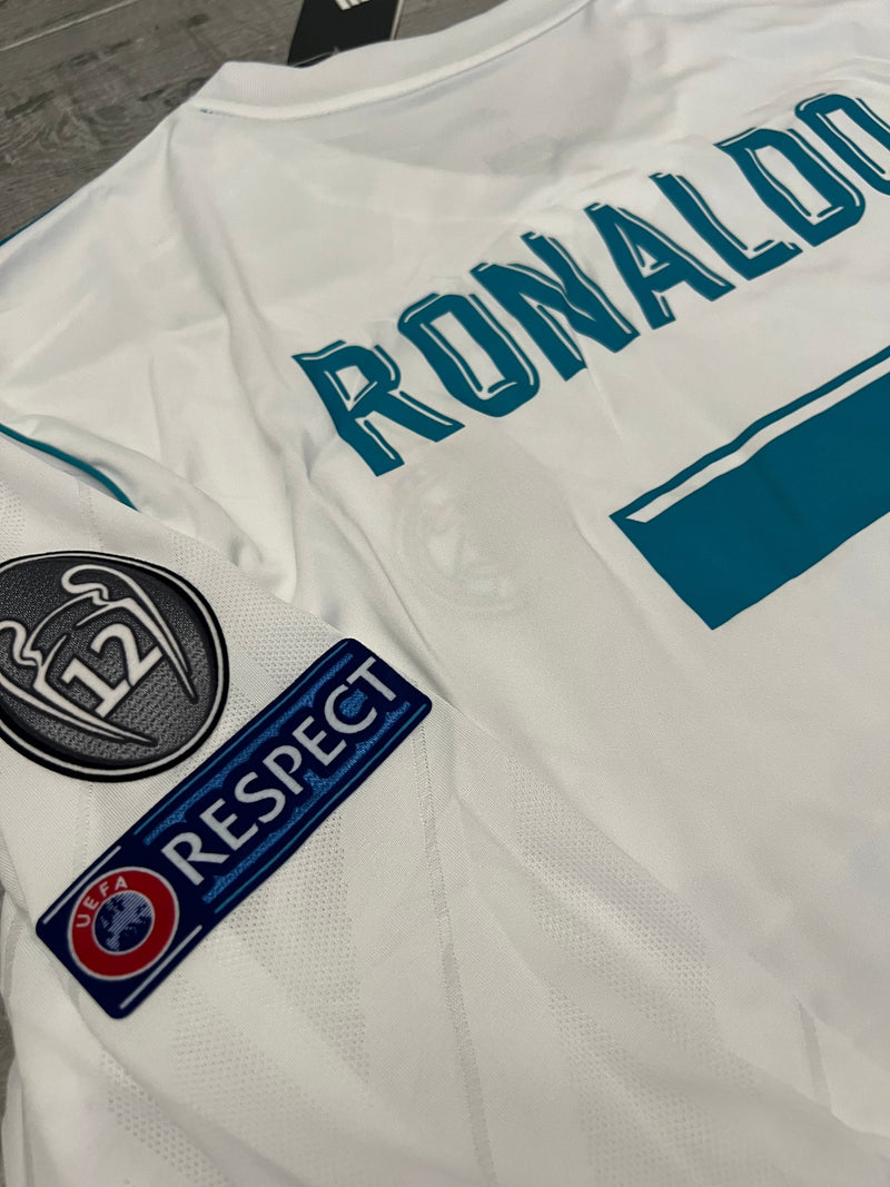 Camisa Retrô Real Madrid Manga Longa 2017/18 Home