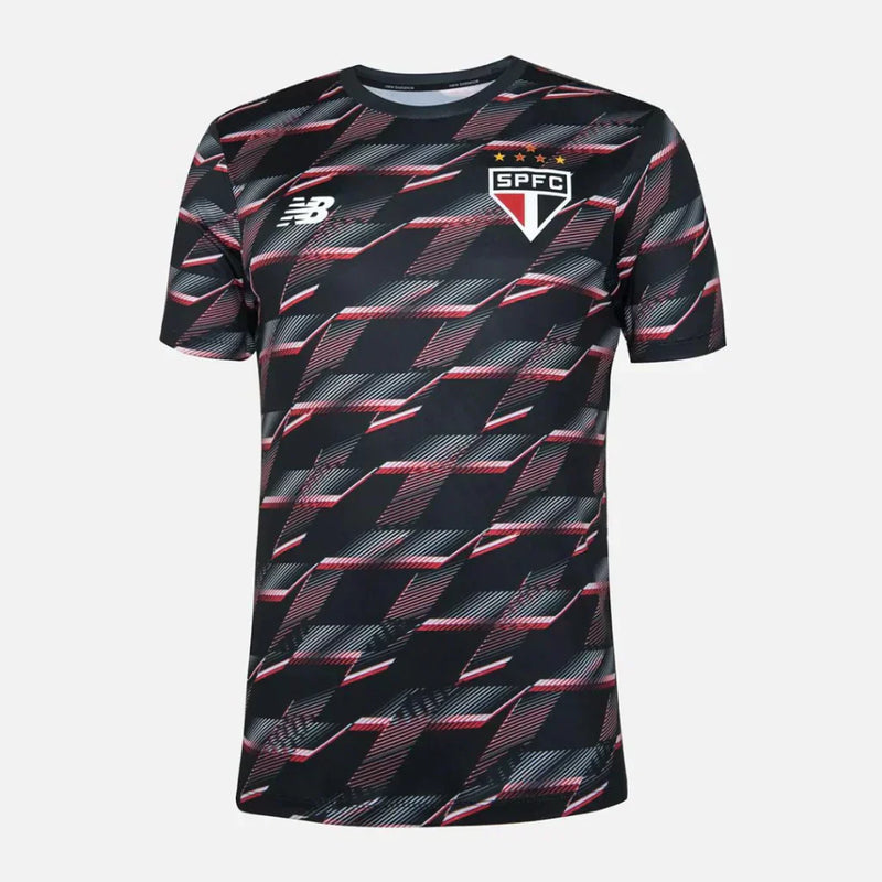 Camisa São Paulo Pré-Jogo 2024/25 Preta - Modelo Torcedor