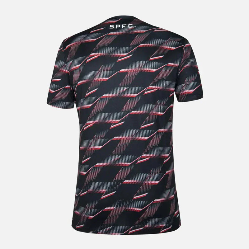 Camisa São Paulo Pré-Jogo 2024/25 Preta - Modelo Torcedor