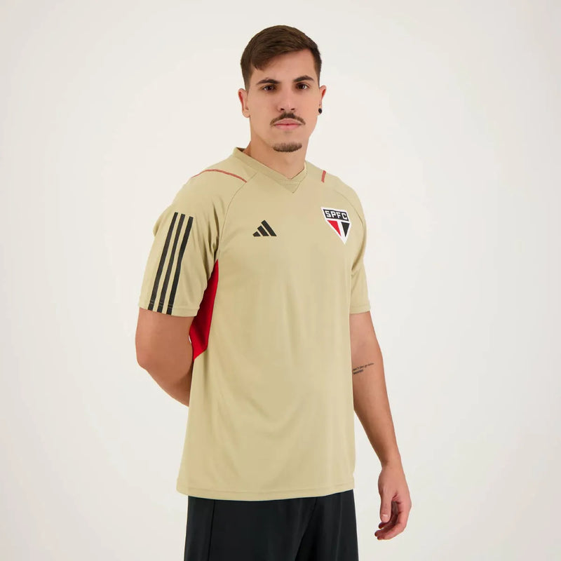 Camisa São Paulo Treino 2023/24 Bege - Modelo Torcedor