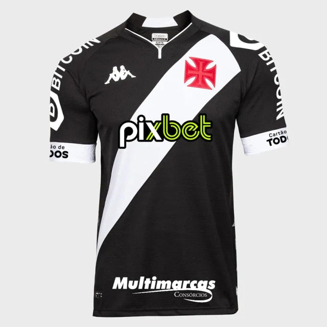 Camisa Vasco da Gama c/ Patrocínios l 2022/23 Preta - Modelo Torcedor