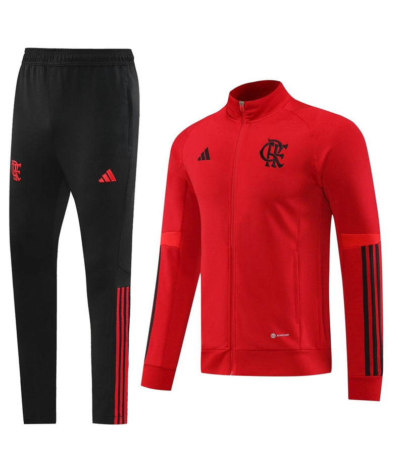 Conjunto de Frio CR Flamengo 2023/24 Vermelho e Preto - Viagem