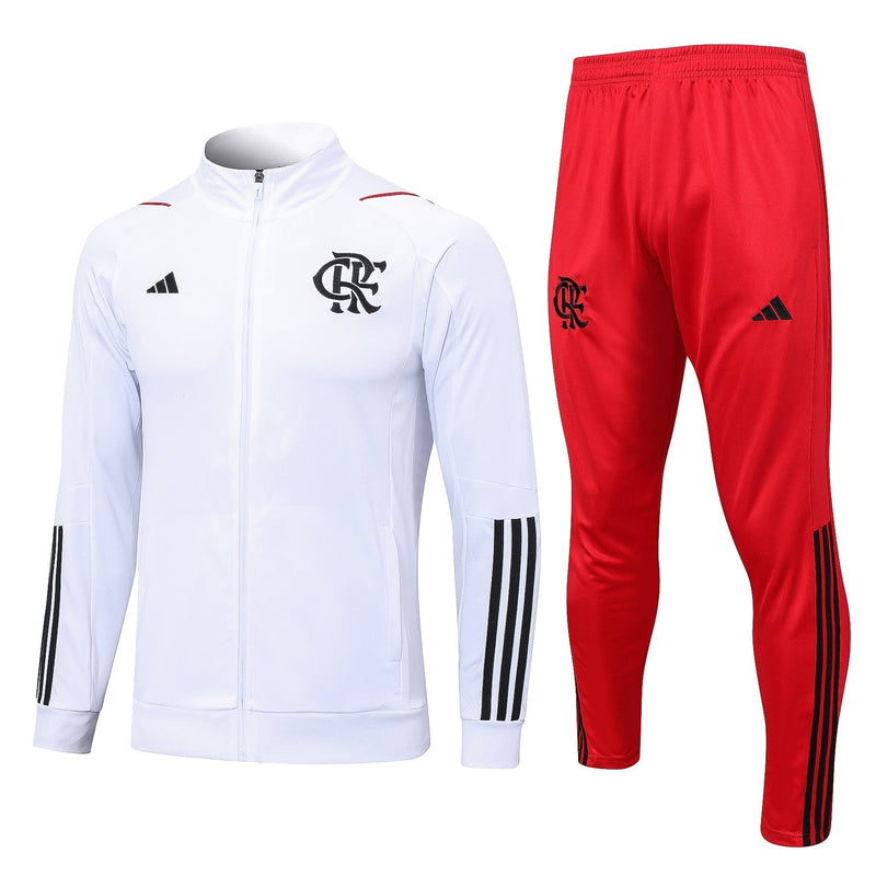 Conjunto de Frio CR Flamengo 2023/24 Branco - Viagem